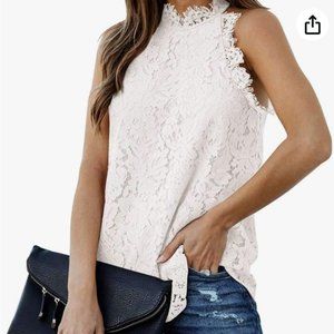 Berryou Lace Sleeveless Blouse